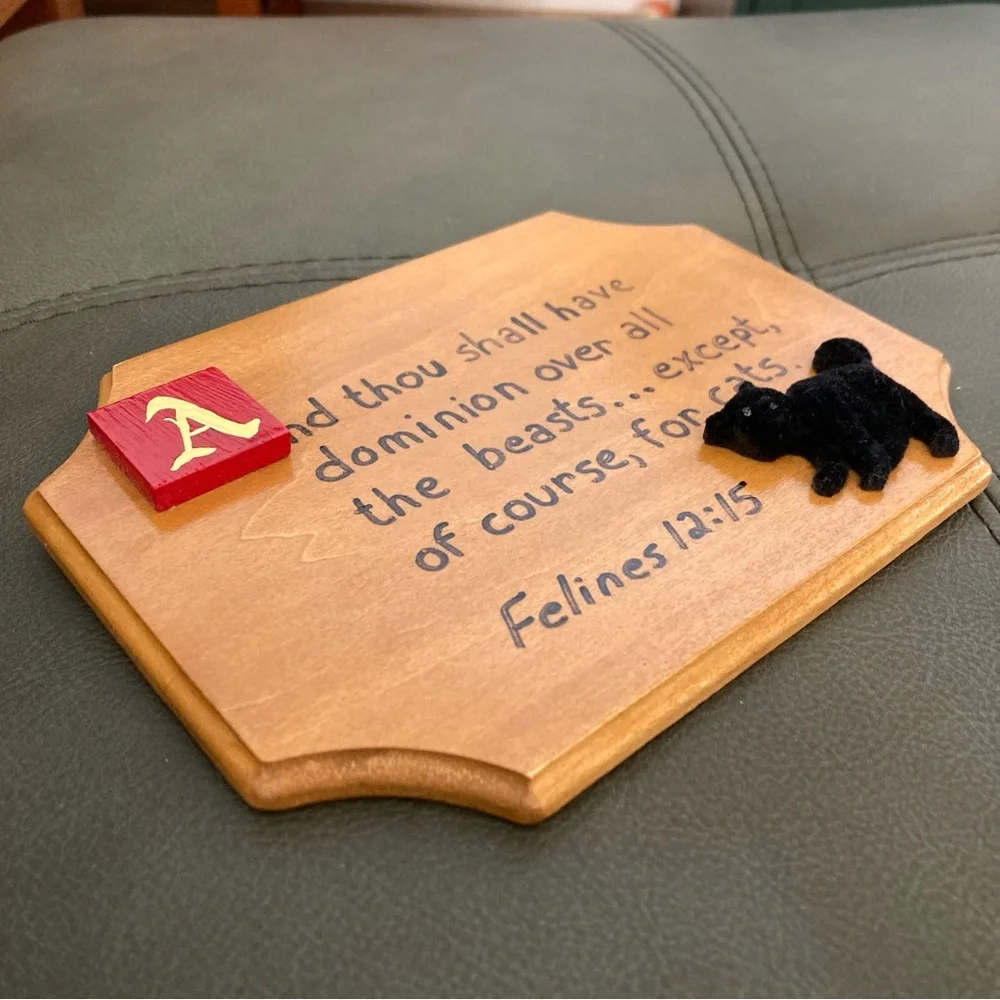 3D Cat Lovers Plaque